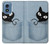 W2641 Pocket Black Cat Hard Case and Leather Flip Case For Motorola Moto G Play 4G (2024)