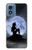 W2668 Mermaid Silhouette Moon Night Hard Case and Leather Flip Case For Motorola Moto G Play 4G (2024)