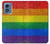 W2683 Rainbow LGBT Pride Flag Hard Case and Leather Flip Case For Motorola Moto G Play 4G (2024)