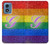 W2899 Rainbow LGBT Gay Pride Flag Hard Case and Leather Flip Case For Motorola Moto G Play 4G (2024)