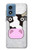 W3257 Cow Cartoon Hard Case and Leather Flip Case For Motorola Moto G Play 4G (2024)