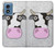 W3257 Cow Cartoon Hard Case and Leather Flip Case For Motorola Moto G Play 4G (2024)