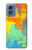 W3423 Brush Stroke Hard Case and Leather Flip Case For Motorola Moto G Play 4G (2024)