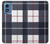 W3452 Plaid Fabric Pattern Hard Case and Leather Flip Case For Motorola Moto G Play 4G (2024)