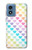 W3499 Colorful Heart Pattern Hard Case and Leather Flip Case For Motorola Moto G Play 4G (2024)