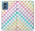 W3499 Colorful Heart Pattern Hard Case and Leather Flip Case For Motorola Moto G Play 4G (2024)