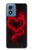 W3682 Devil Heart Hard Case and Leather Flip Case For Motorola Moto G Play 4G (2024)