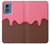 W3754 Strawberry Ice Cream Cone Hard Case and Leather Flip Case For Motorola Moto G Play 4G (2024)