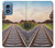 W3866 Railway Straight Train Track Hard Case and Leather Flip Case For Motorola Moto G Play 4G (2024)