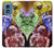 W3914 Colorful Nebula Astronaut Suit Galaxy Hard Case and Leather Flip Case For Motorola Moto G Play 4G (2024)