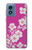 W3924 Cherry Blossom Pink Background Hard Case and Leather Flip Case For Motorola Moto G Play 4G (2024)