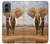 W0310 African Elephant Hard Case and Leather Flip Case For Motorola Moto G 5G (2024)