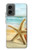 W1117 Starfish on the Beach Hard Case and Leather Flip Case For Motorola Moto G 5G (2024)