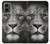 W1352 Lion Face Hard Case and Leather Flip Case For Motorola Moto G 5G (2024)