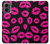 W2933 Pink Lips Kisses on Black Hard Case and Leather Flip Case For Motorola Moto G 5G (2024)