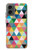 W3049 Triangles Vibrant Colors Hard Case and Leather Flip Case For Motorola Moto G 5G (2024)