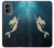 W3250 Mermaid Undersea Hard Case and Leather Flip Case For Motorola Moto G 5G (2024)