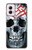 W0223 Vampire Skull Tattoo Hard Case and Leather Flip Case For Motorola Moto G Power 5G (2024)