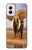 W0310 African Elephant Hard Case and Leather Flip Case For Motorola Moto G Power 5G (2024)