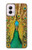 W0513 Peacock Hard Case and Leather Flip Case For Motorola Moto G Power 5G (2024)