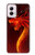 W0526 Red Dragon Hard Case and Leather Flip Case For Motorola Moto G Power 5G (2024)