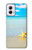 W0911 Relax at the Beach Hard Case and Leather Flip Case For Motorola Moto G Power 5G (2024)