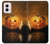 W1083 Pumpkin Spider Candles Halloween Hard Case and Leather Flip Case For Motorola Moto G Power 5G (2024)