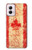 W1603 Canada Flag Old Vintage Hard Case and Leather Flip Case For Motorola Moto G Power 5G (2024)