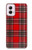 W2374 Tartan Red Pattern Hard Case and Leather Flip Case For Motorola Moto G Power 5G (2024)