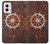 W2766 Ship Wheel Rusty Texture Hard Case and Leather Flip Case For Motorola Moto G Power 5G (2024)