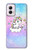 W3256 Cute Unicorn Cartoon Hard Case and Leather Flip Case For Motorola Moto G Power 5G (2024)