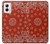 W3355 Bandana Red Pattern Hard Case and Leather Flip Case For Motorola Moto G Power 5G (2024)