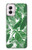 W3457 Paper Palm Monstera Hard Case and Leather Flip Case For Motorola Moto G Power 5G (2024)