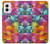 W3477 Abstract Diamond Pattern Hard Case and Leather Flip Case For Motorola Moto G Power 5G (2024)