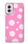 W3500 Pink Floral Pattern Hard Case and Leather Flip Case For Motorola Moto G Power 5G (2024)