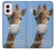 W3806 Funny Giraffe Hard Case and Leather Flip Case For Motorola Moto G Power 5G (2024)
