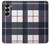 W3452 Plaid Fabric Pattern Hard Case and Leather Flip Case For Samsung Galaxy Z Fold 6