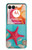 W3428 Aqua Wood Starfish Shell Hard Case and Leather Flip Case For Motorola Razr 50 Ultra