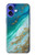 W3920 Abstract Ocean Blue Color Mixed Emerald Hard Case and Leather Flip Case For iPhone 16