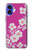 W3924 Cherry Blossom Pink Background Hard Case and Leather Flip Case For iPhone 16