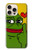 W3945 Pepe Love Middle Finger Hard Case and Leather Flip Case For iPhone 16 pro