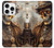 W3949 Steampunk Skull Smoking Hard Case and Leather Flip Case For iPhone 16 pro