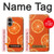 W3946 Seamless Orange Pattern Hard Case and Leather Flip Case For iPhone 16 plus