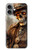 W3949 Steampunk Skull Smoking Hard Case and Leather Flip Case For iPhone 16 plus