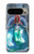 W3912 Cute Little Mermaid Aqua Spa Hard Case and Leather Flip Case For Google Pixel 9 Pro