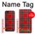 W2374 Tartan Red Pattern Hard Case and Leather Flip Case For iPhone 5C