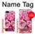 W2943 Pink Rose Hard Case and Leather Flip Case For iPhone 5C