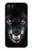 W2823 Black Wolf Blue Eyes Face Hard Case and Leather Flip Case For iPhone 4 4S