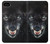 W2823 Black Wolf Blue Eyes Face Hard Case and Leather Flip Case For iPhone 4 4S