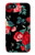 W3112 Rose Floral Pattern Black Hard Case and Leather Flip Case For iPhone 4 4S